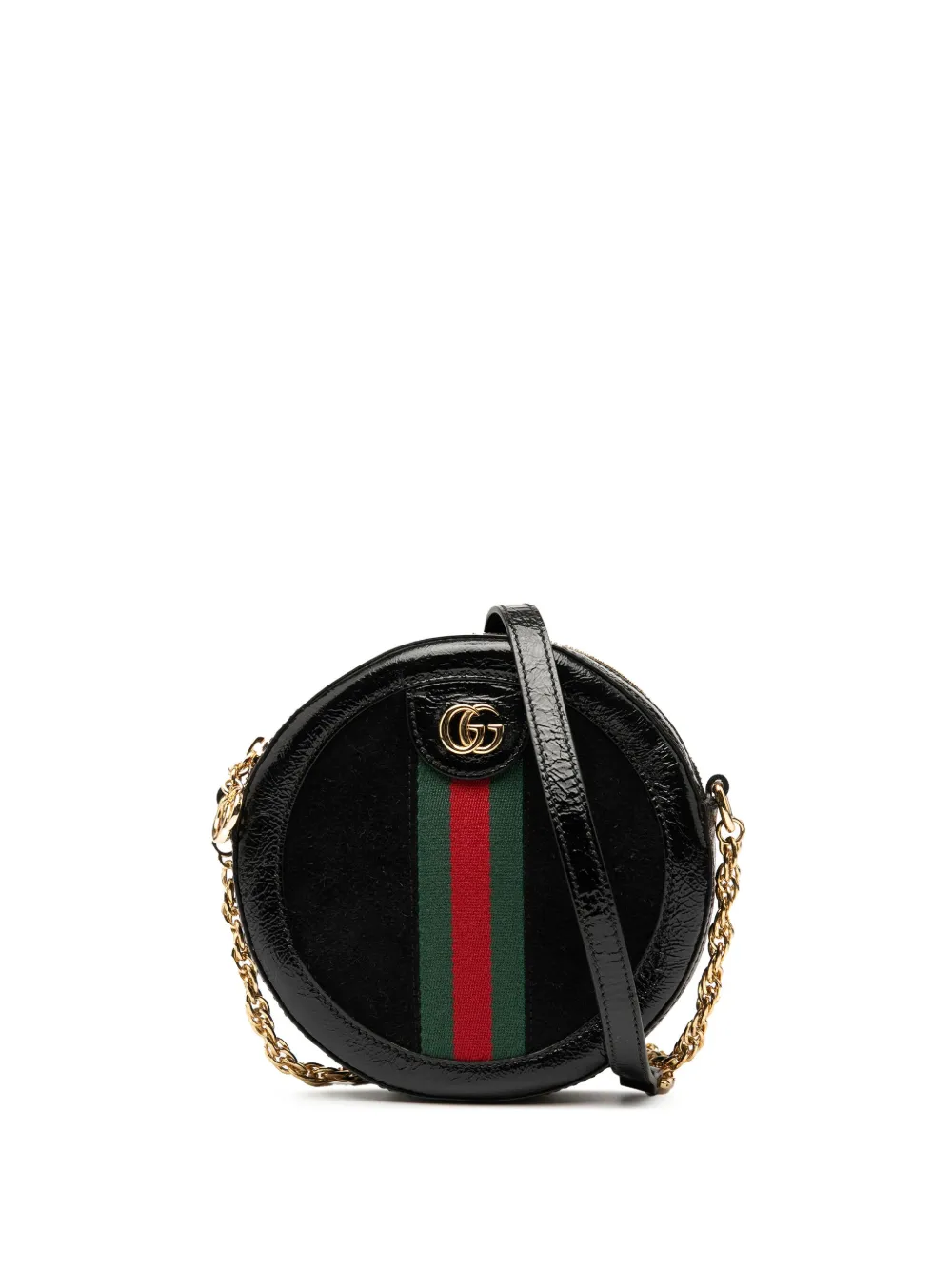 Gucci Pre-Owned 2016-2025 Mini Suede Ophidia Round crossbody bag – Black
