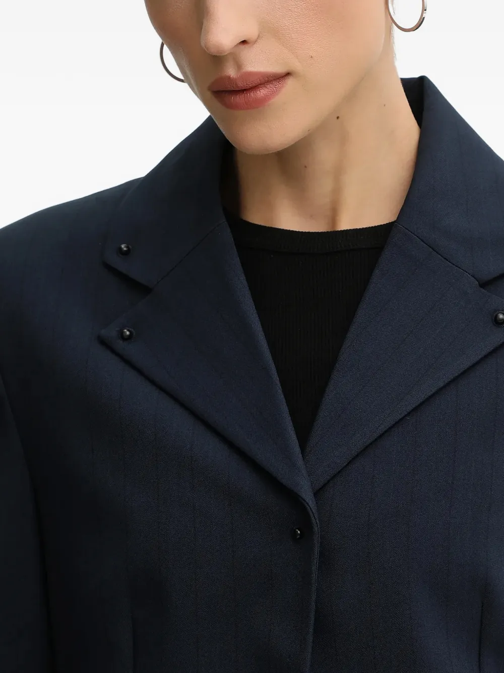Stine Goya Blazer met zak met studs Blauw