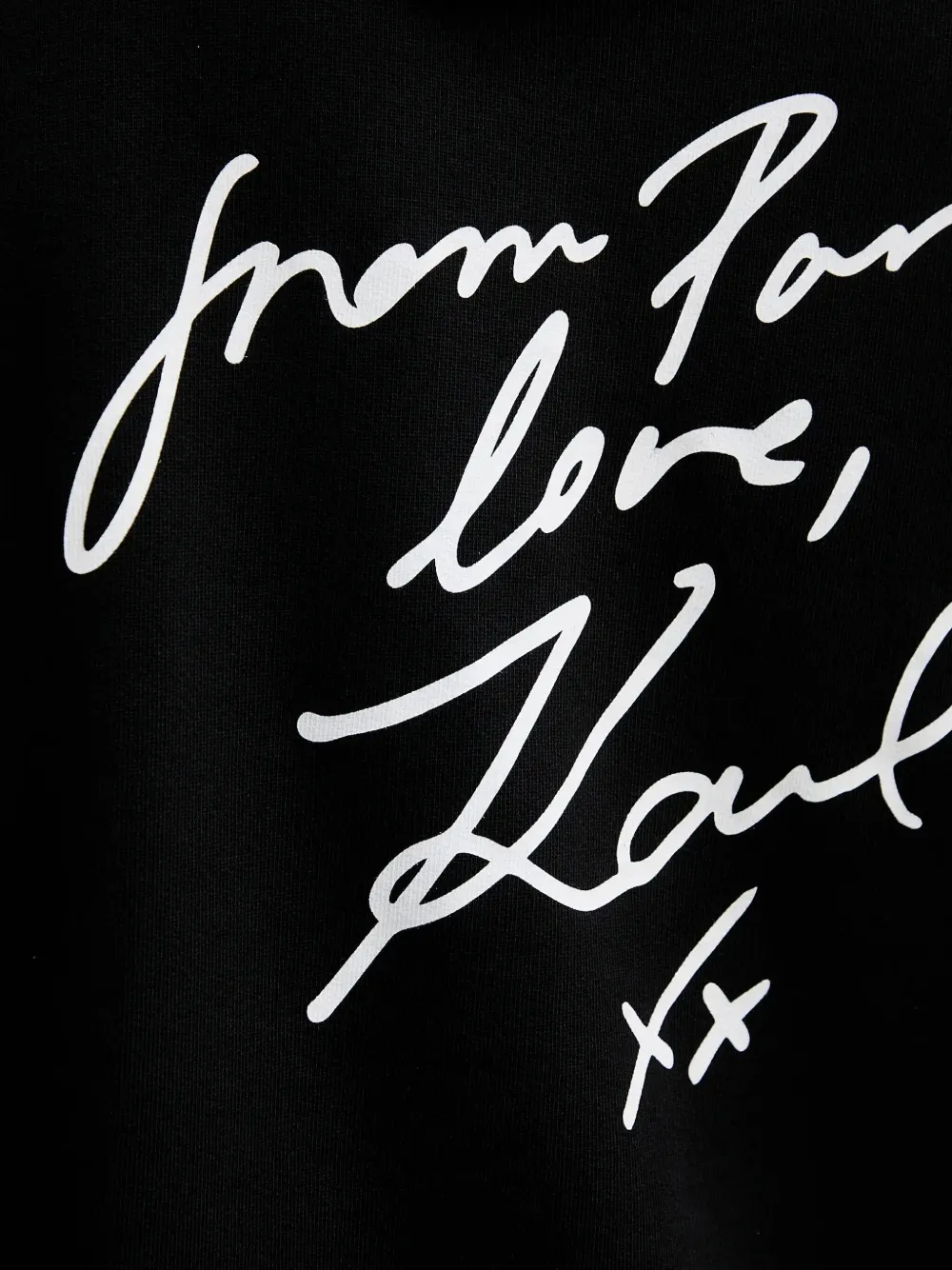 Karl Lagerfeld X Paris Hilton Printed Hoodie In Black