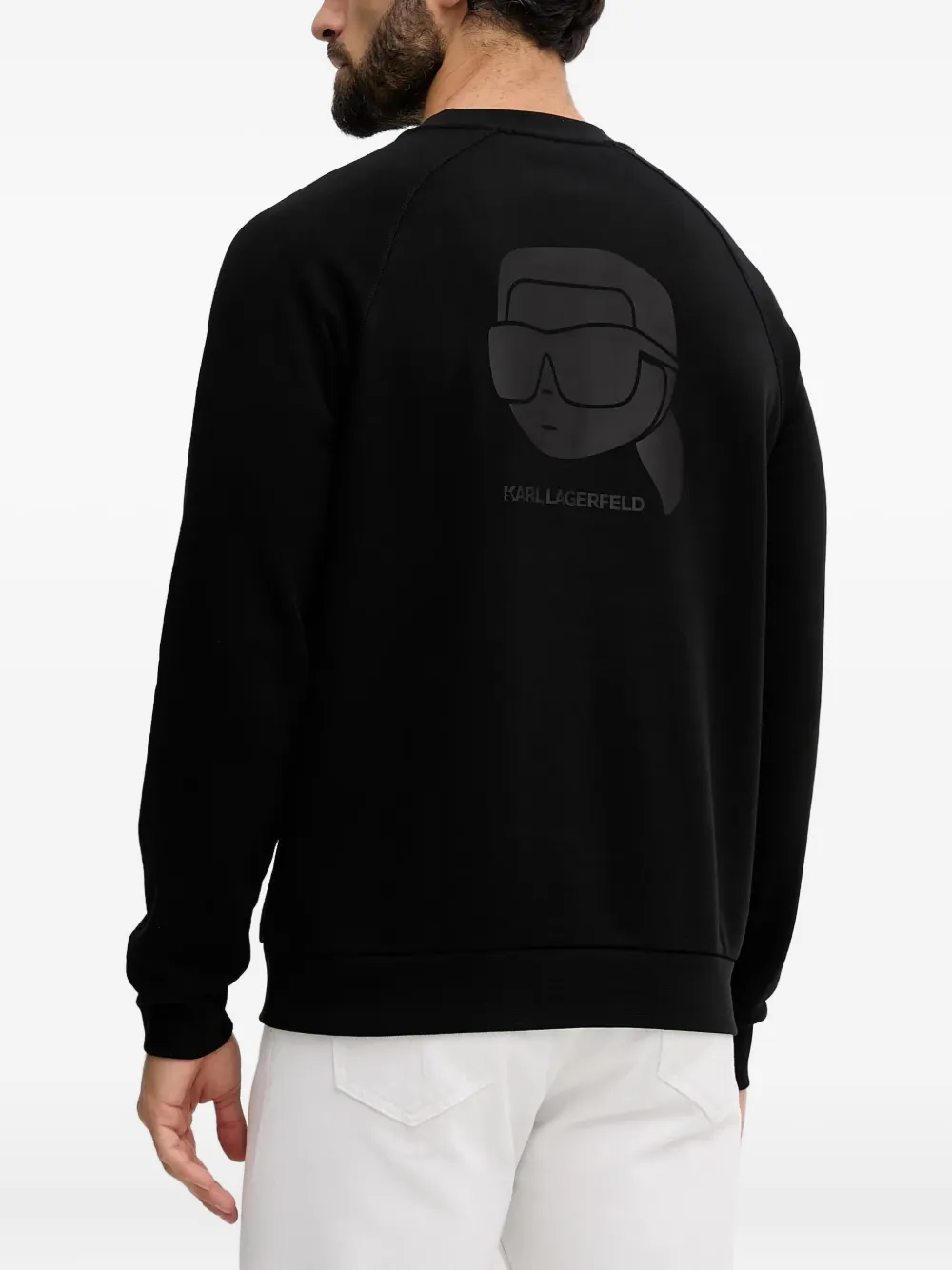 Karl Lagerfeld Sweater met logoprint Zwart