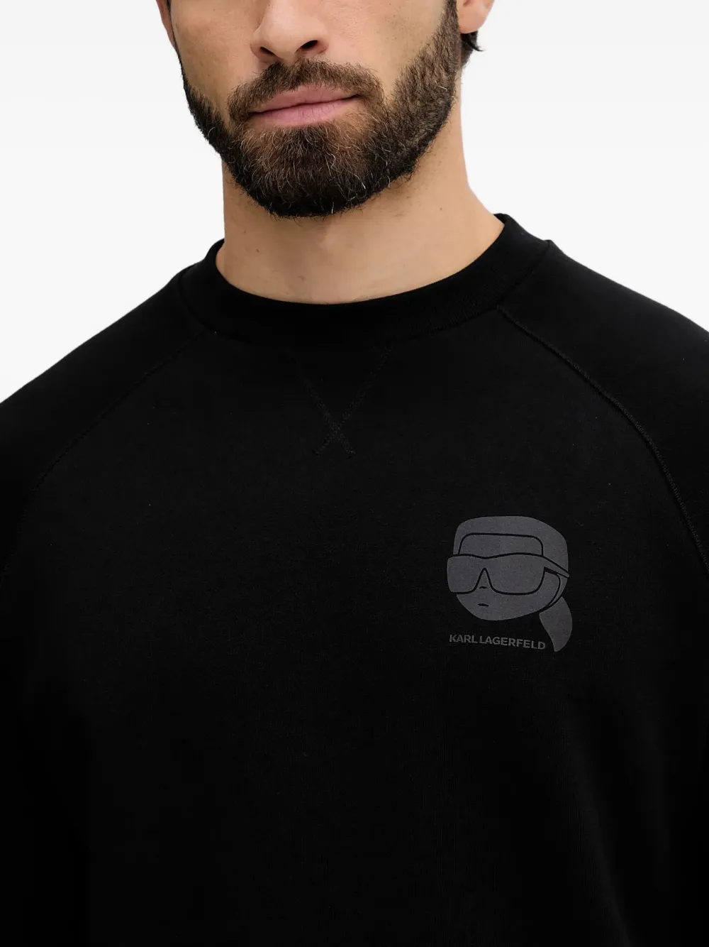 Karl Lagerfeld Sweater met logoprint Zwart