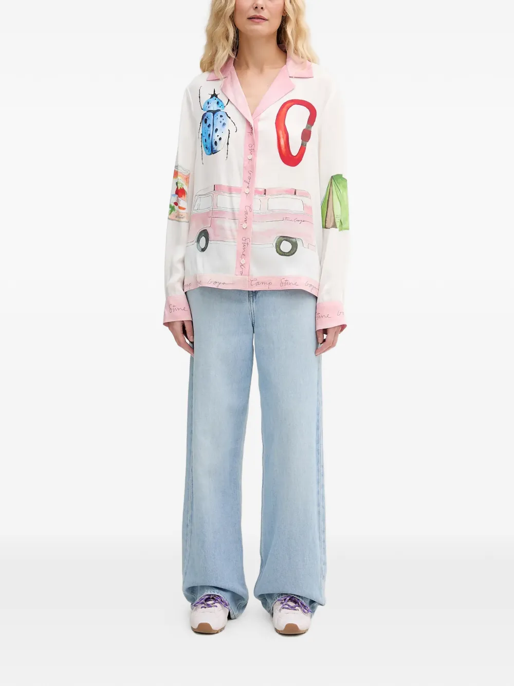 Stine Goya Blouse met grafische print - Wit