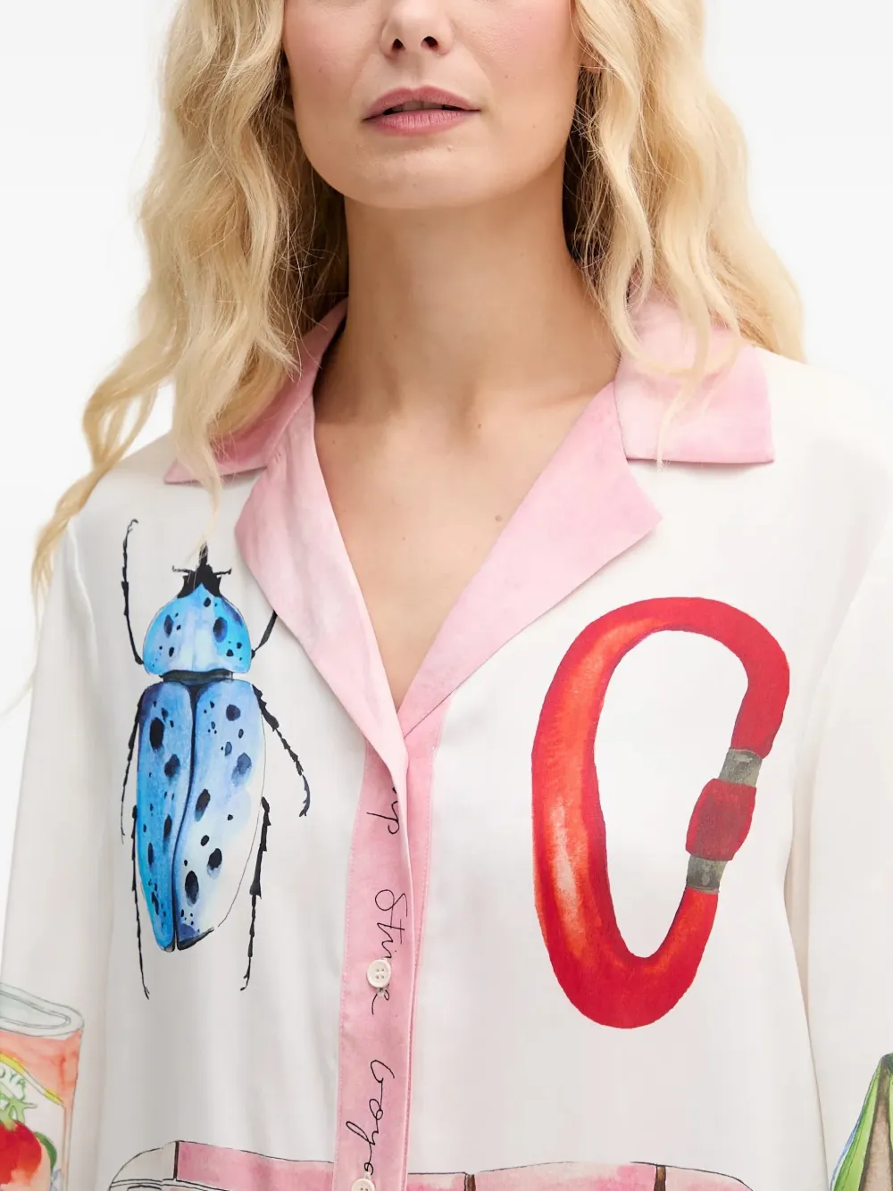 Stine Goya Blouse met grafische print Wit