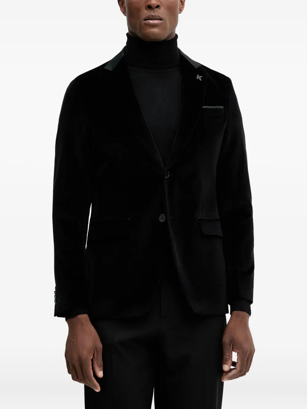 Karl Lagerfeld velvet blazer | Black | Image 1