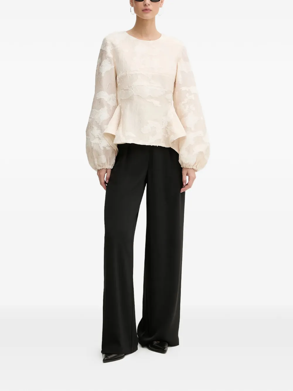 Stine Goya Shirt met bloemenprint - Beige