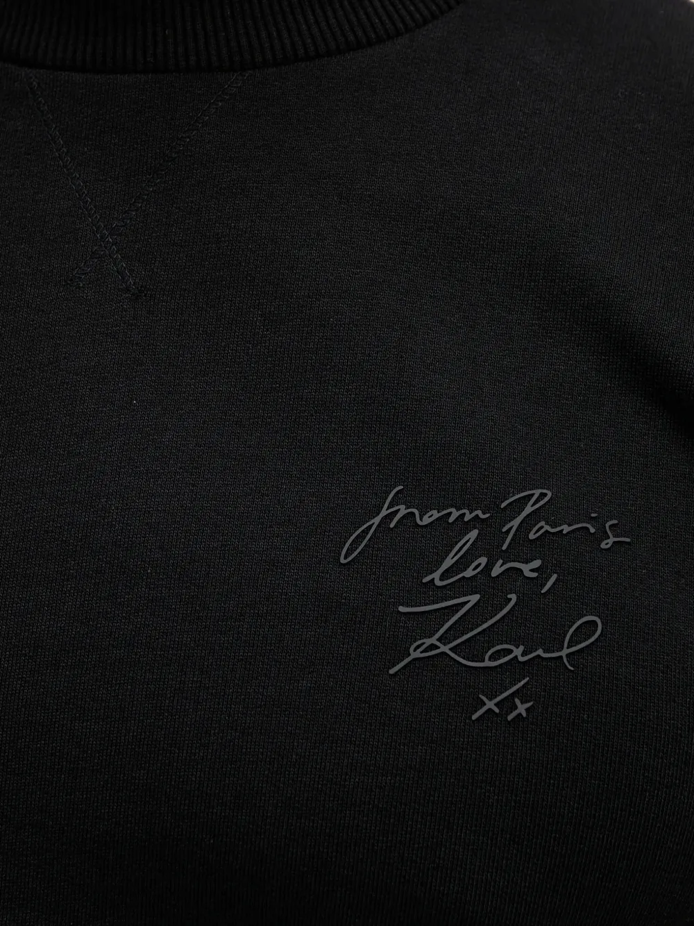 Karl Lagerfeld x Paris Hilton sweater met ronde hals Zwart