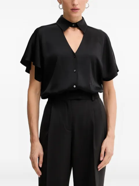 Karl Lagerfeld cut-out short-sleeve shirt
