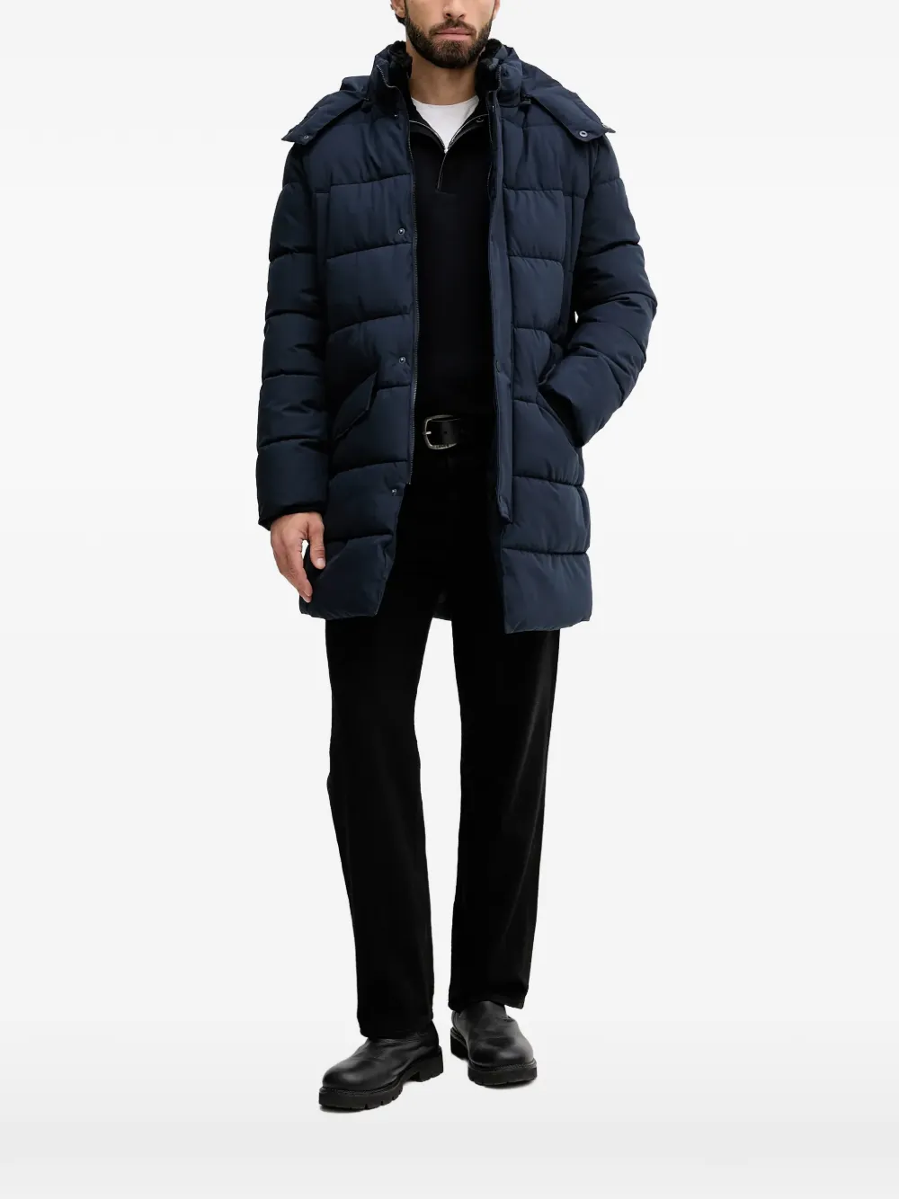 Karl Lagerfeld hooded padded coat | Blue | Image 1