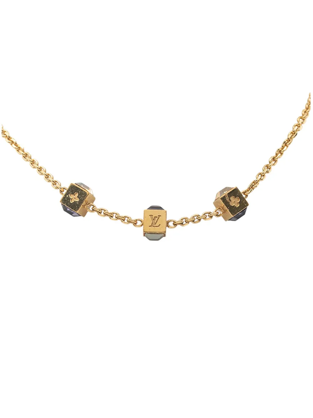 Louis Vuitton Pre-Owned 2011 ゴールドプレーテッド クリスタル ギャンブル コスチューム ネックレス - Louis Vuitton Pre-Owned 2011 ゴールドプレーテッド クリスタル ギャンブル コスチューム ネックレス -