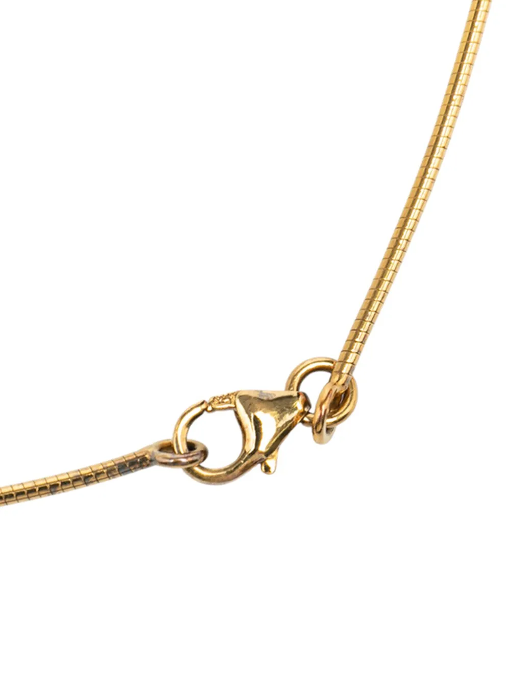 Pre-owned Hermes 2000-2020 Gold Plated Enamel Pop H Pendant Necklace Costume Necklace