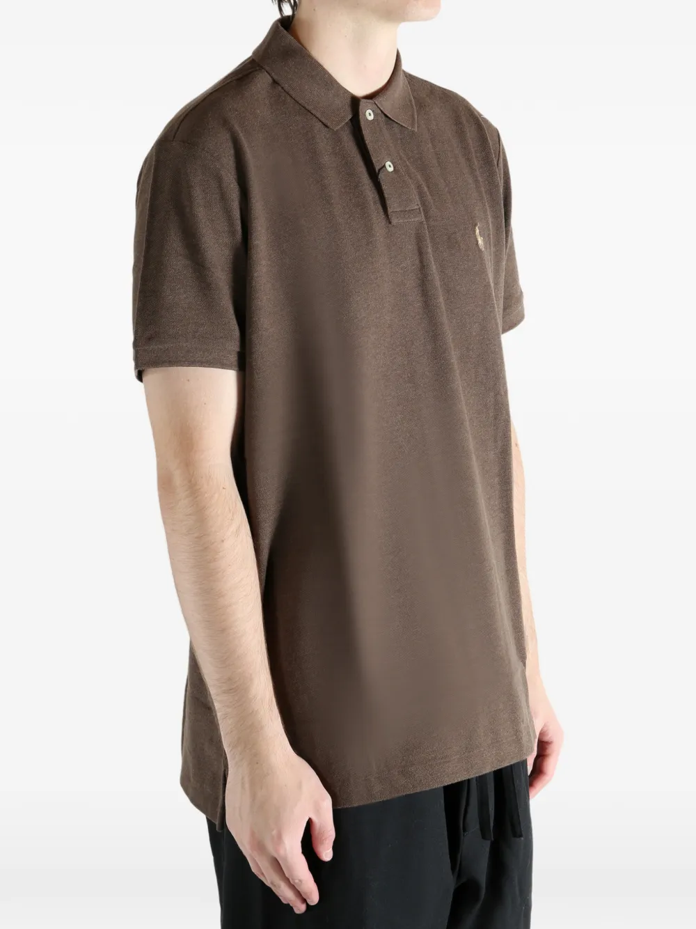 Polo Ralph Lauren Logo-detail Polo Shirt In Brown