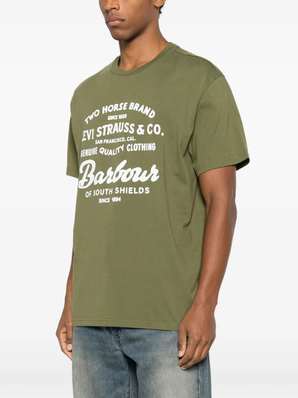 Barbour X Levi's Graphic-print T-shirt In Green