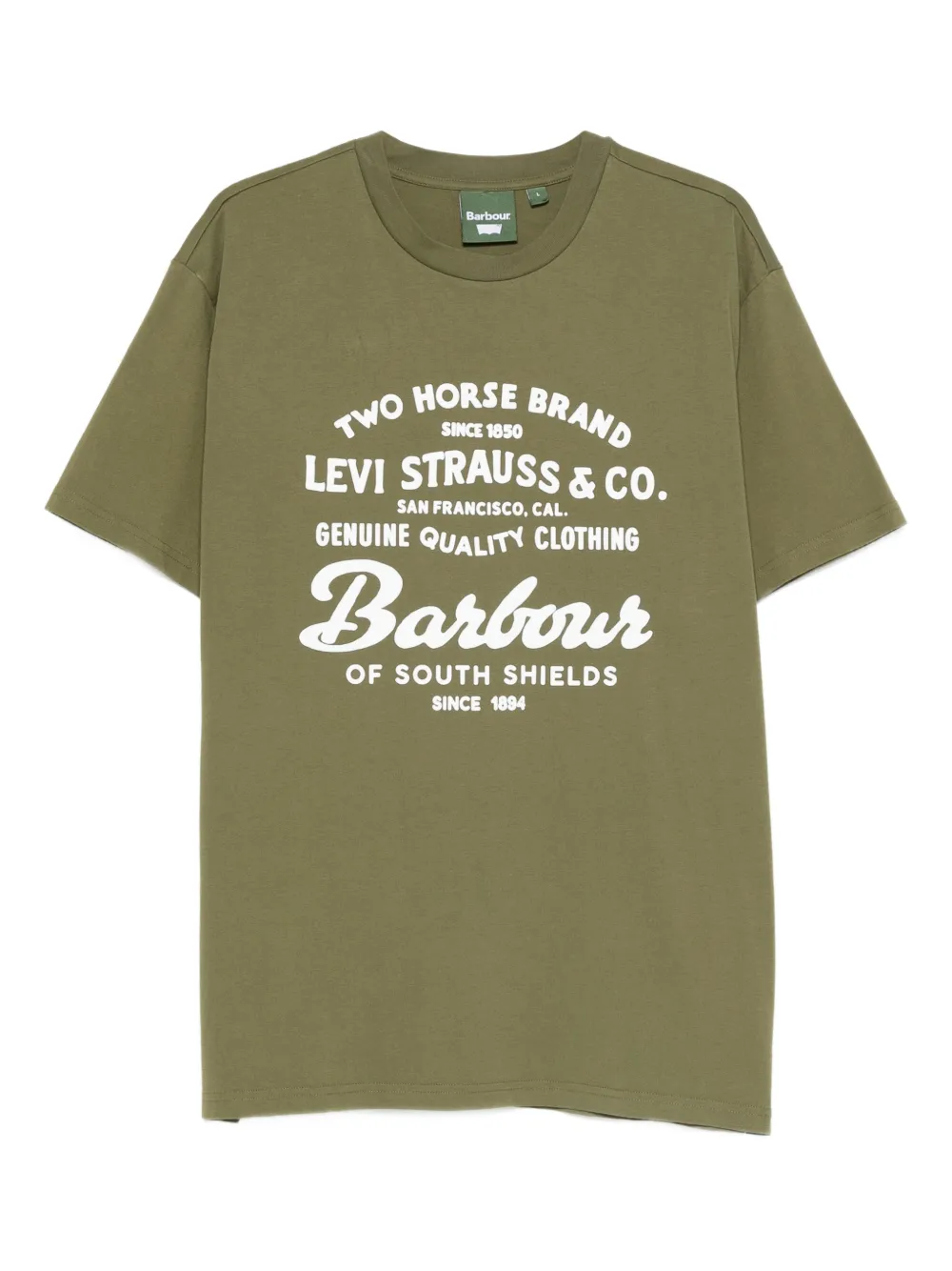 Barbour x Levi's graphic-print T-shirt | Green | Image 1