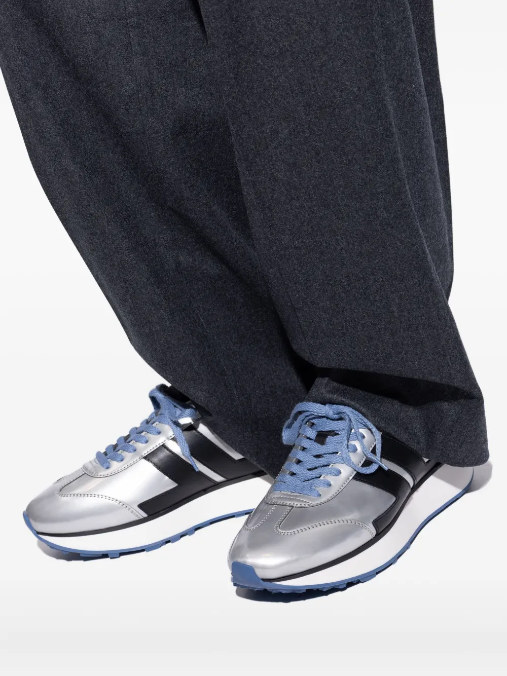 Lanvin Logo Stripe Sneakers In Multi