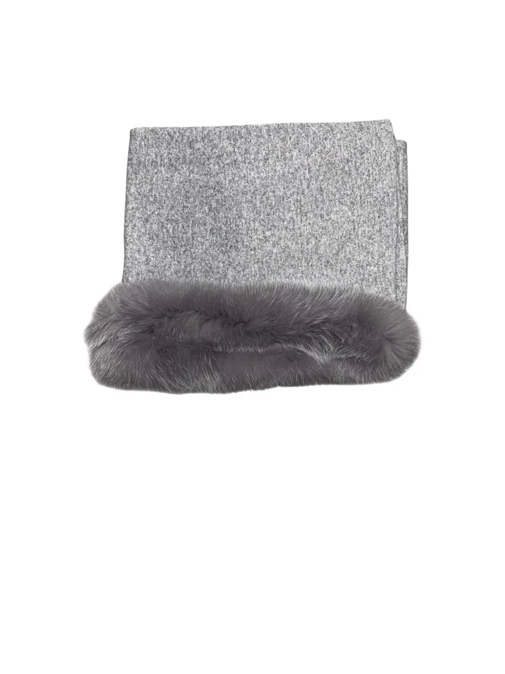 NIMA 1708 fur trim scarf - Grijs