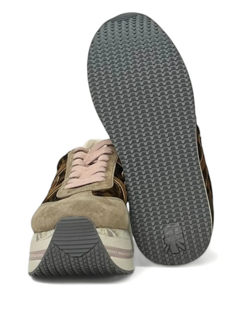 Premiata Beth leopard-print platform sneakers Bruin