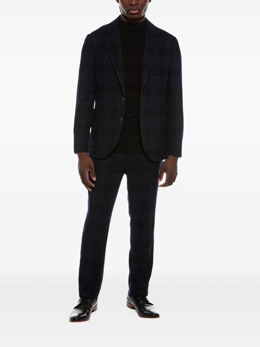 Brunello Cucinelli check-pattern single-breasted suit - Blu