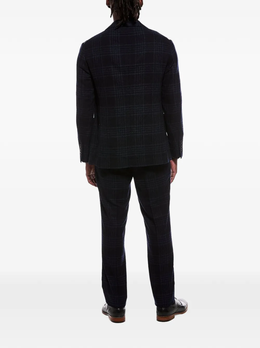 Brunello Cucinelli Geruit pak Blauw