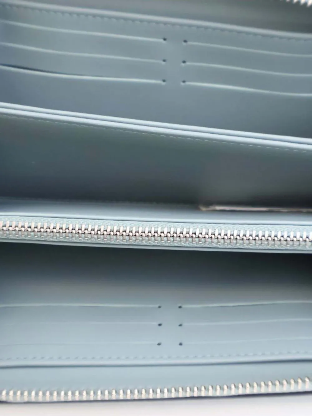 Pre-owned Louis Vuitton 2019 Monogram Mahina Zippy Wallet Long Wallets In Blue