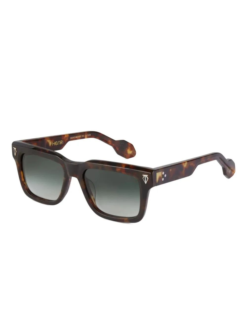 T Henri Eyewear Zonnebril met vierkant montuur - Bruin