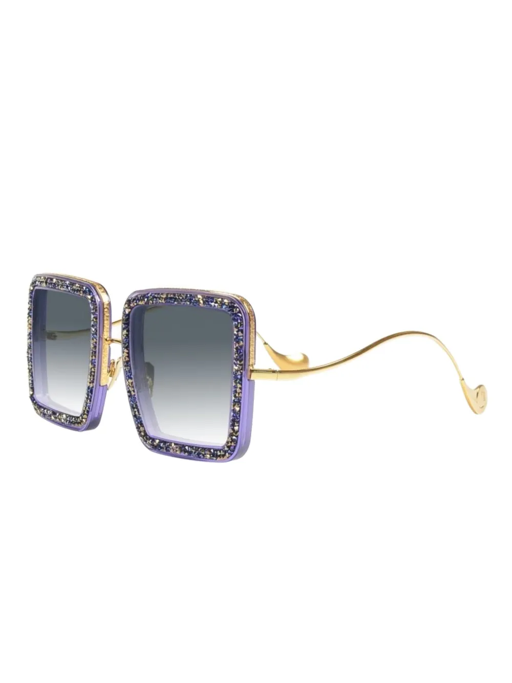 ANNA-KARIN KARLSSON Beaming Sky zonnebril met vierkant montuur en verfraaid detail - Paars