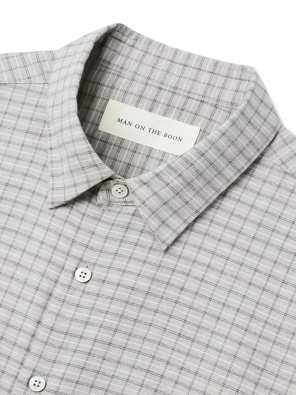 Man On The Boon. Check-pattern Shirt In Blue