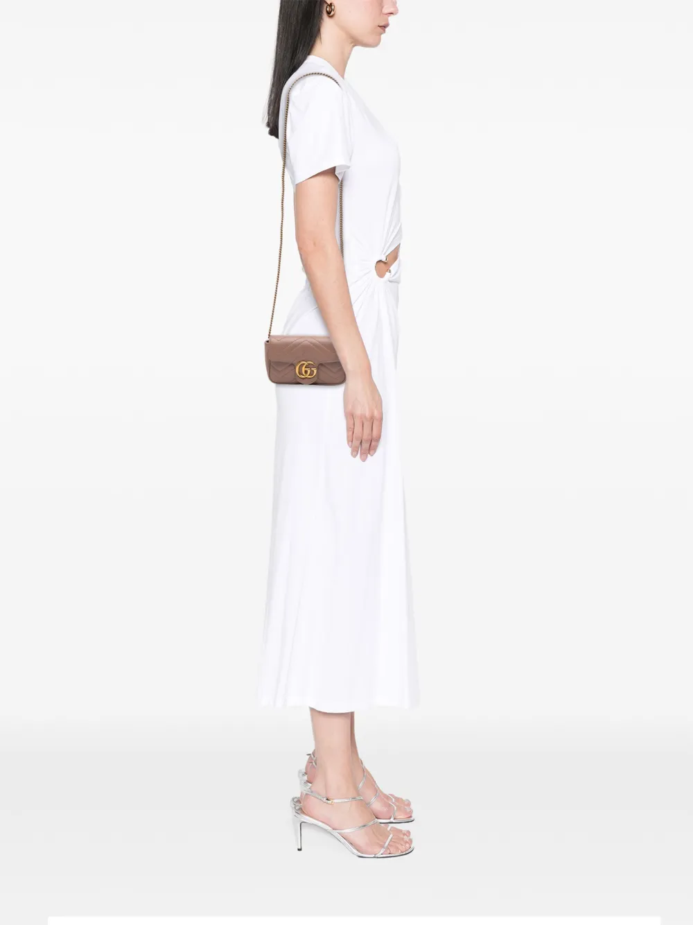 Gucci Pre-Owned 2016-2025 Mini GG Marmont Matelasse Leather Flap crossbody bag | Pre-Owned | Image 2