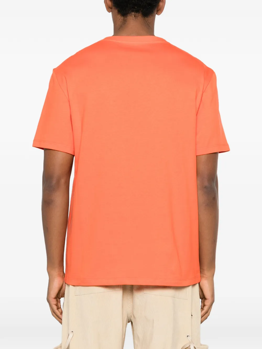 Loewe Logo-embroidered Cotton-jersey T-shirt In Orange