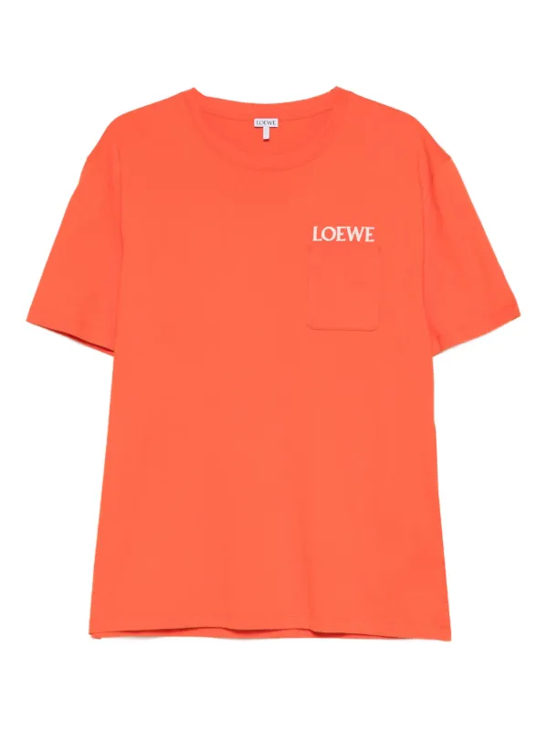 Loewe Relaxed Fit T-shirt in Cotton in Orange