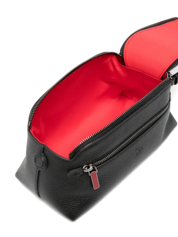 Christian Louboutin Funky Studded Zip Wash Bag | Black | FARFETCH