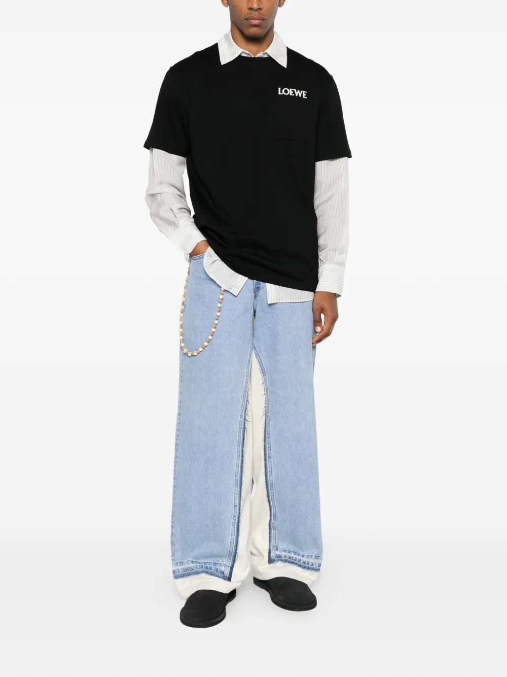 LOEWE T-shirt met zakdetail - Zwart