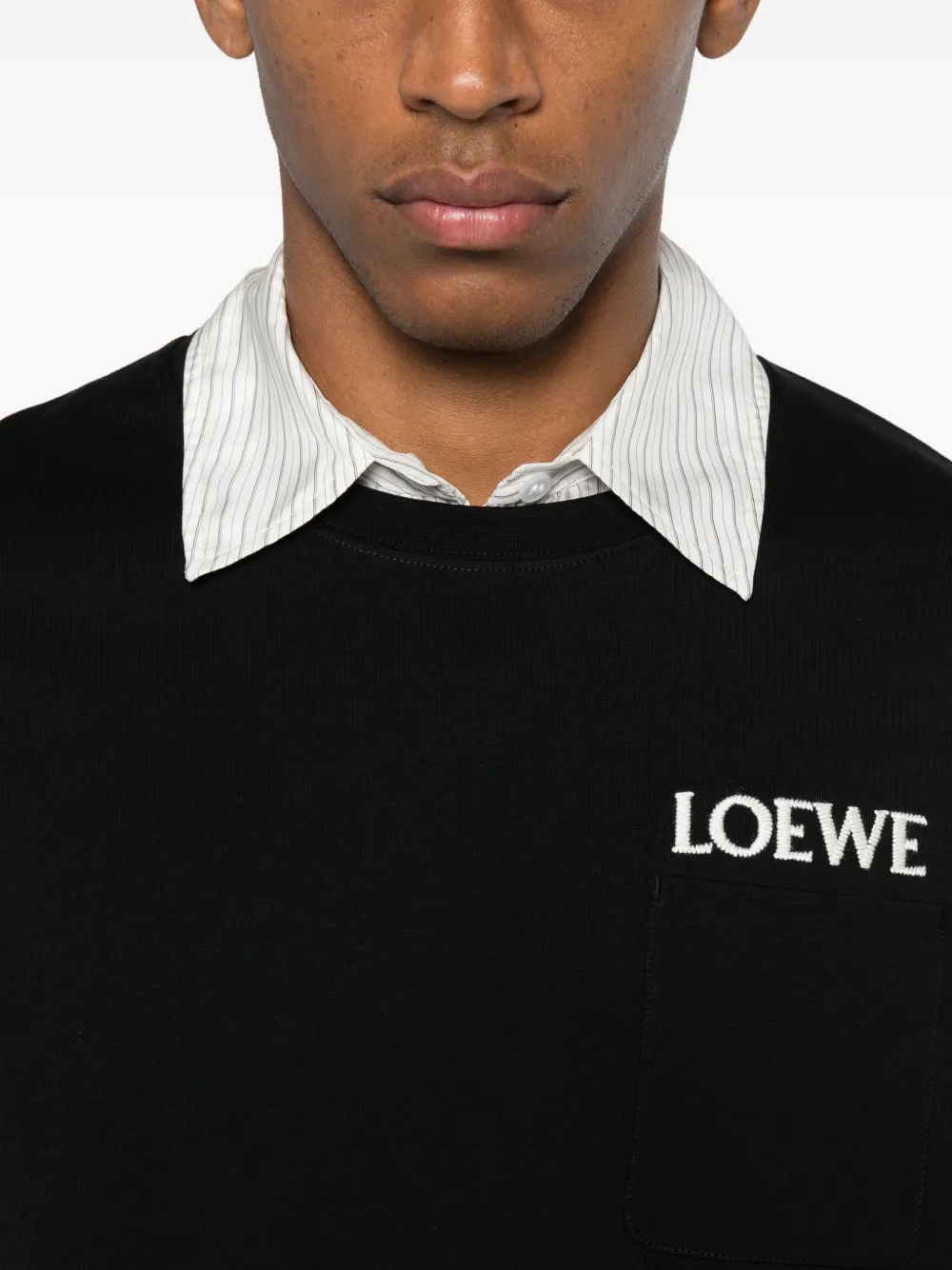 LOEWE T-shirt met zakdetail Zwart