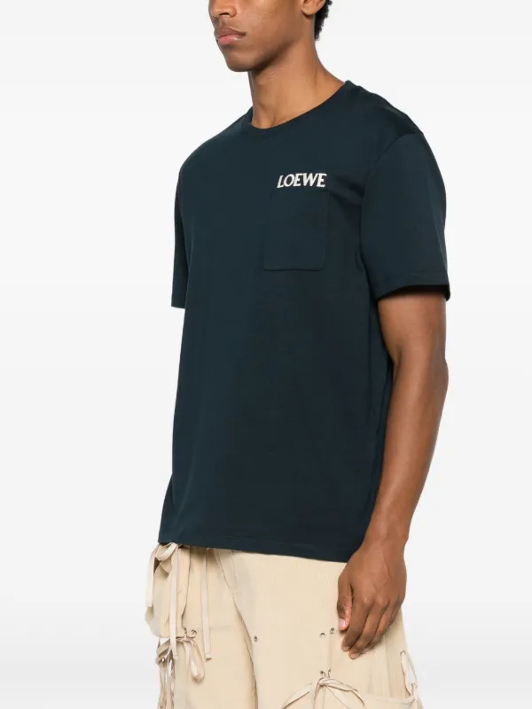 LOEWE Camiseta Com Bolso | Azul | FARFETCH BR