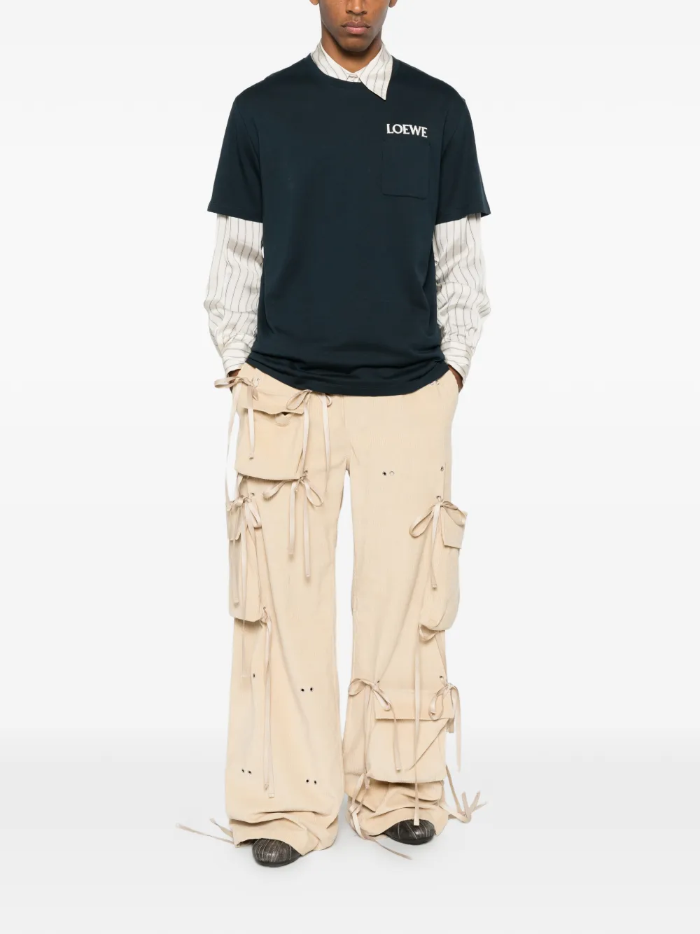 LOEWE T-shirt met zakdetail - Blauw