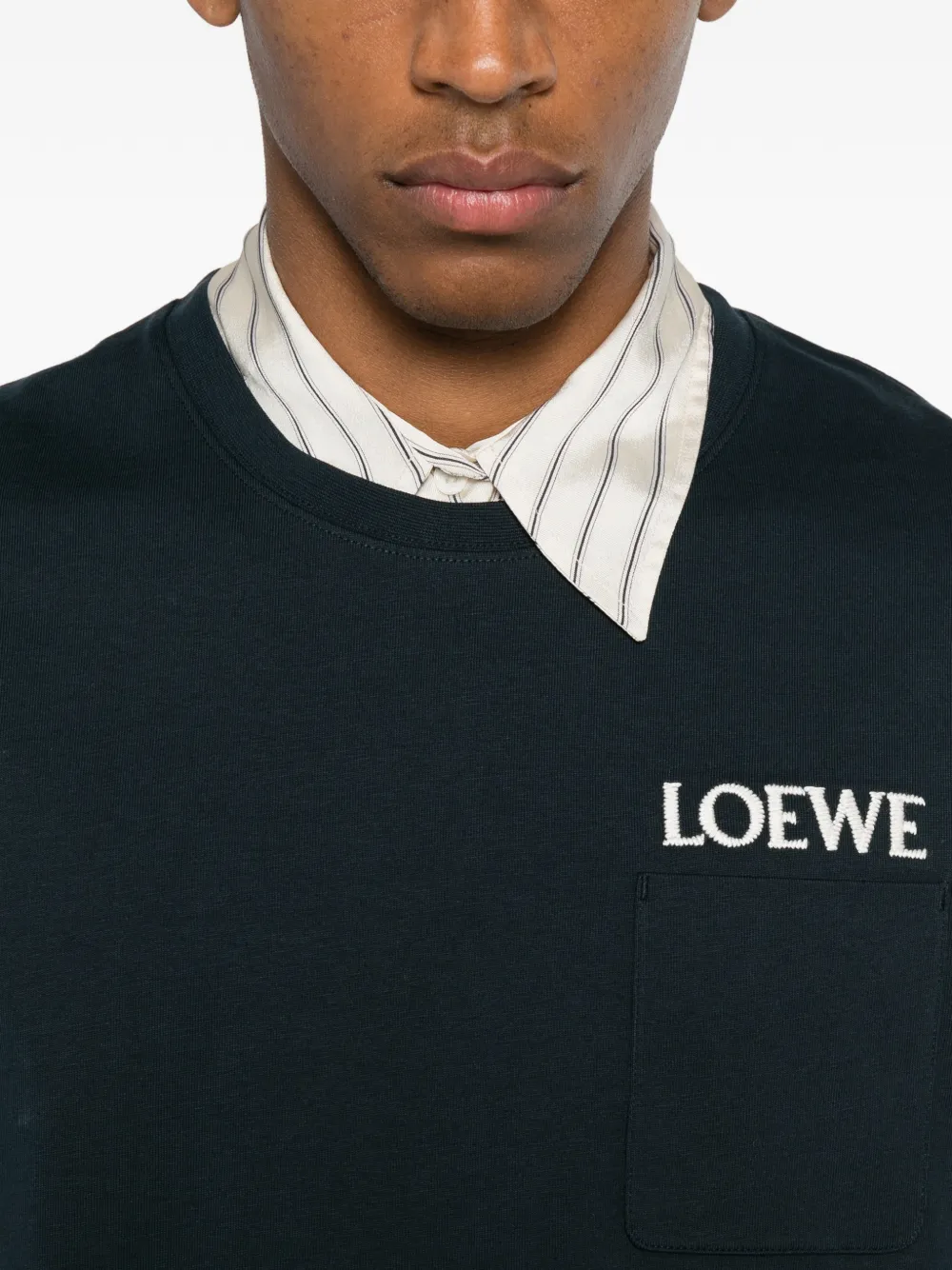 LOEWE T-shirt met zakdetail Blauw