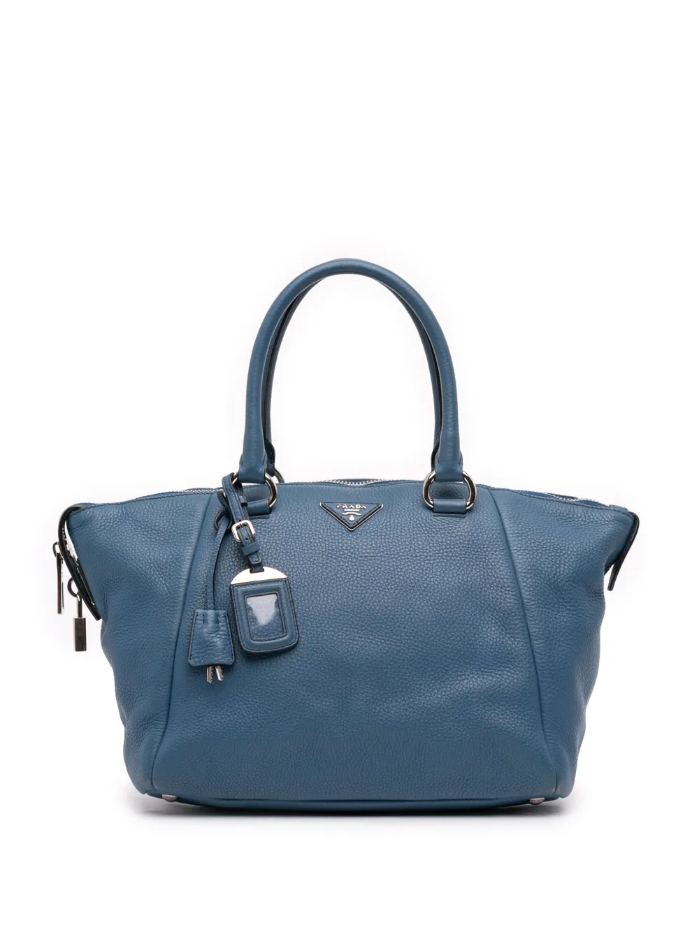 Prada Pre-Owned 2010-2025 Vitello Daino Double Handle satchel | Blue | Image 1