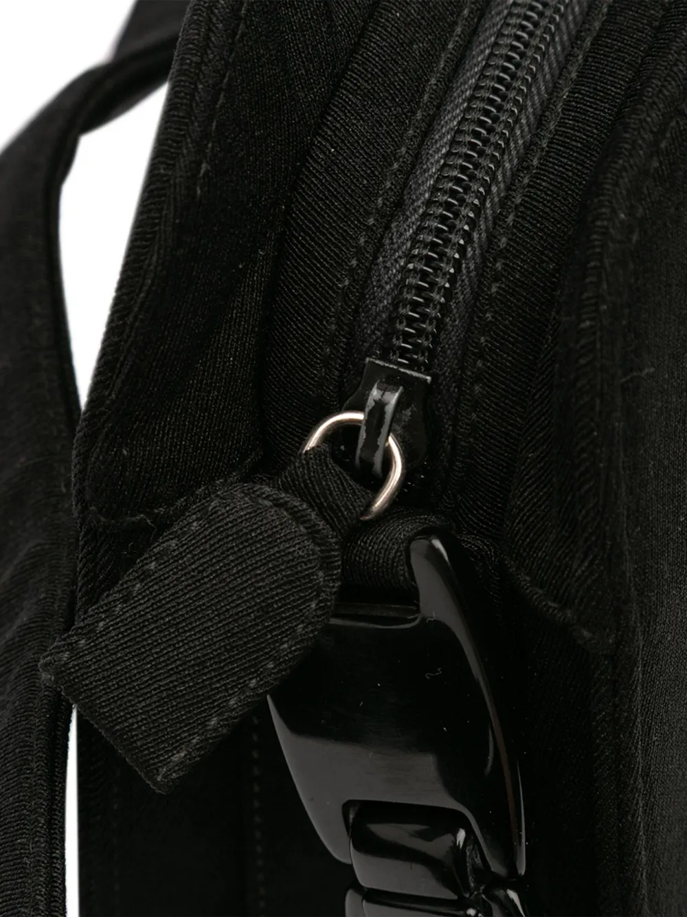 PRADA Pre-owned 2000-2013 Jersey Resin Chain Shoulder Bag In Black