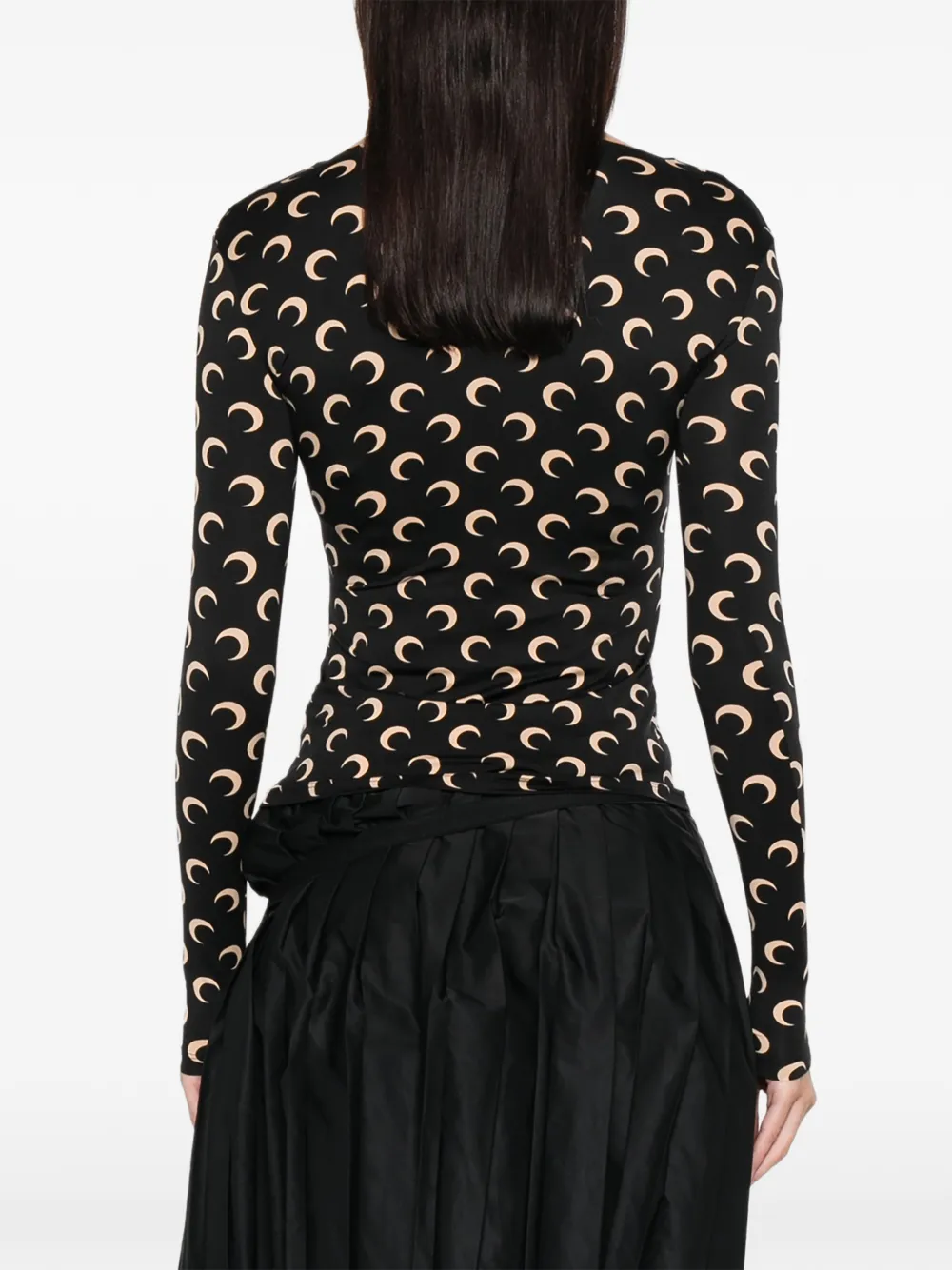 Marine Serre Top met maanprint Zwart