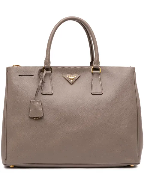 Prada Pre-Owned bolsa satchel Lux Galleria grande de piel saffiano con doble cierre 2000-2025