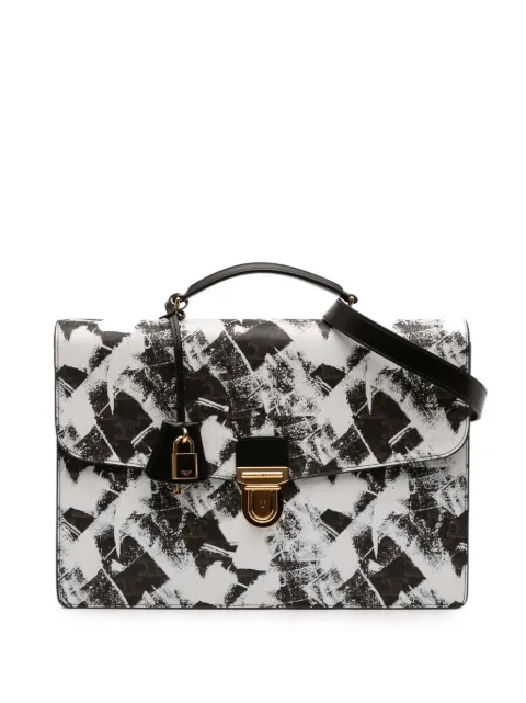 Celine Pre-Owned 2019 Small Triomphe Coated Canvas Box Cartable Briefcase business bag