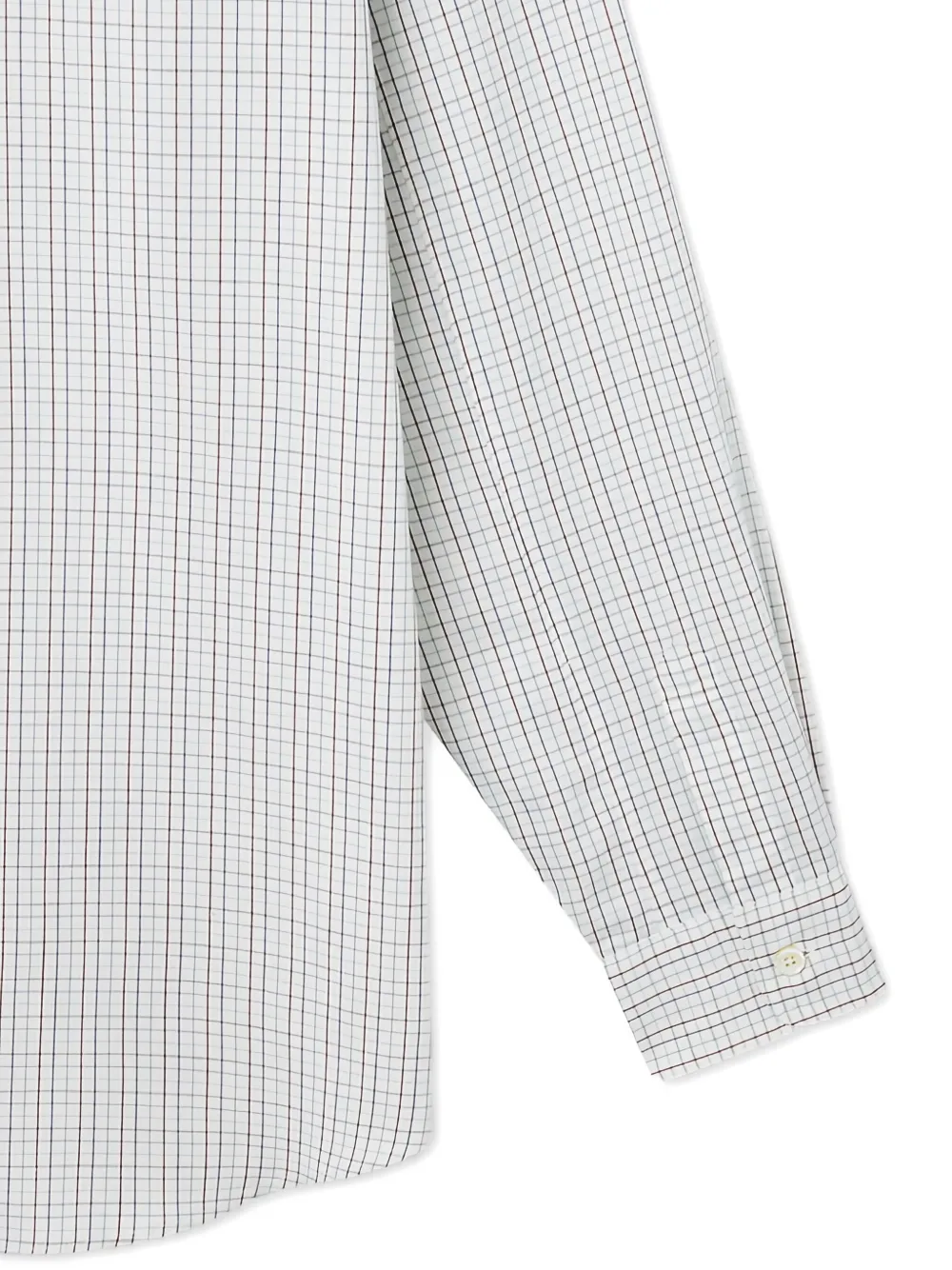 Man On The Boon. Check Pattern Shirt In White