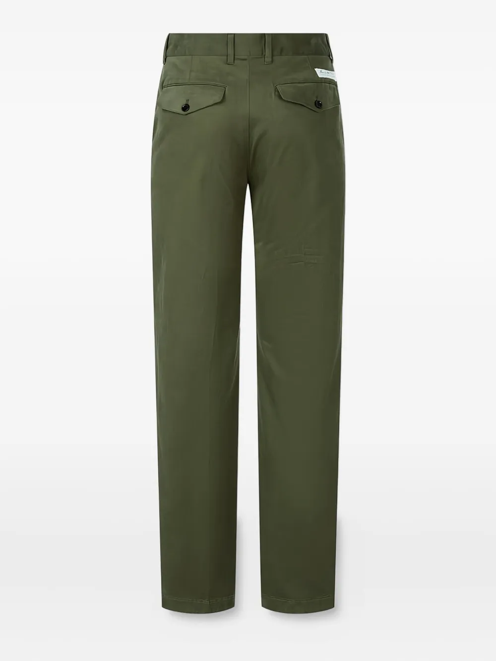 Man On The Boon. washed straight chino trousers - Groen