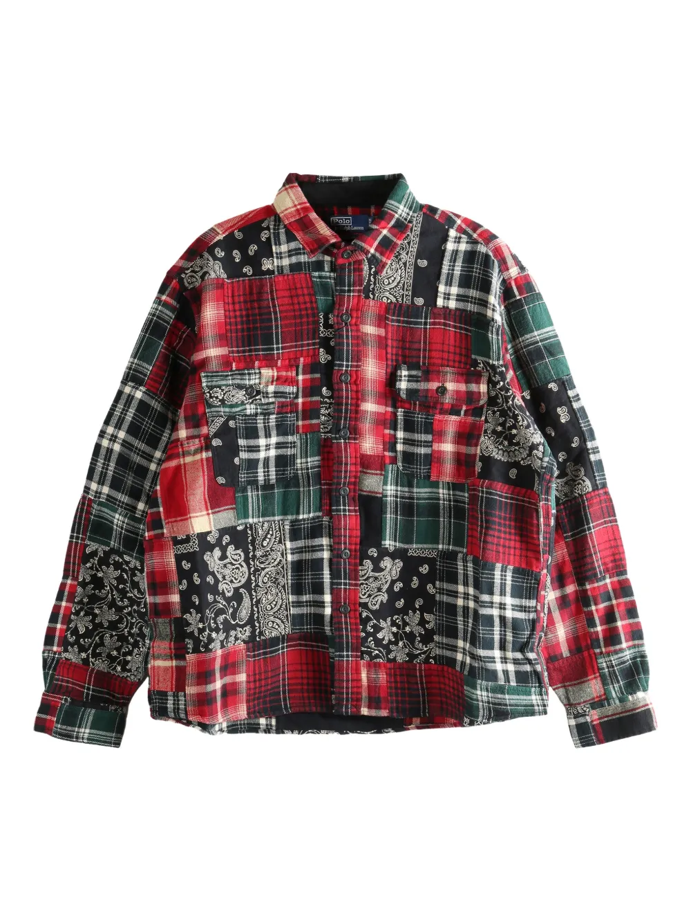 Polo Ralph Lauren Classic Fit Patchwork Flannel Workshirt In Multi