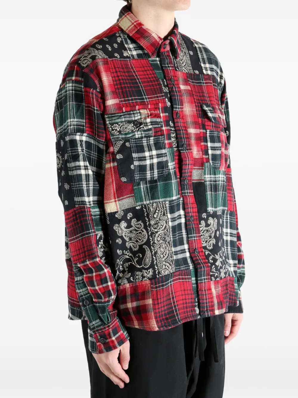 Polo Ralph Lauren Classic Fit Patchwork Flannel Workshirt In Multi