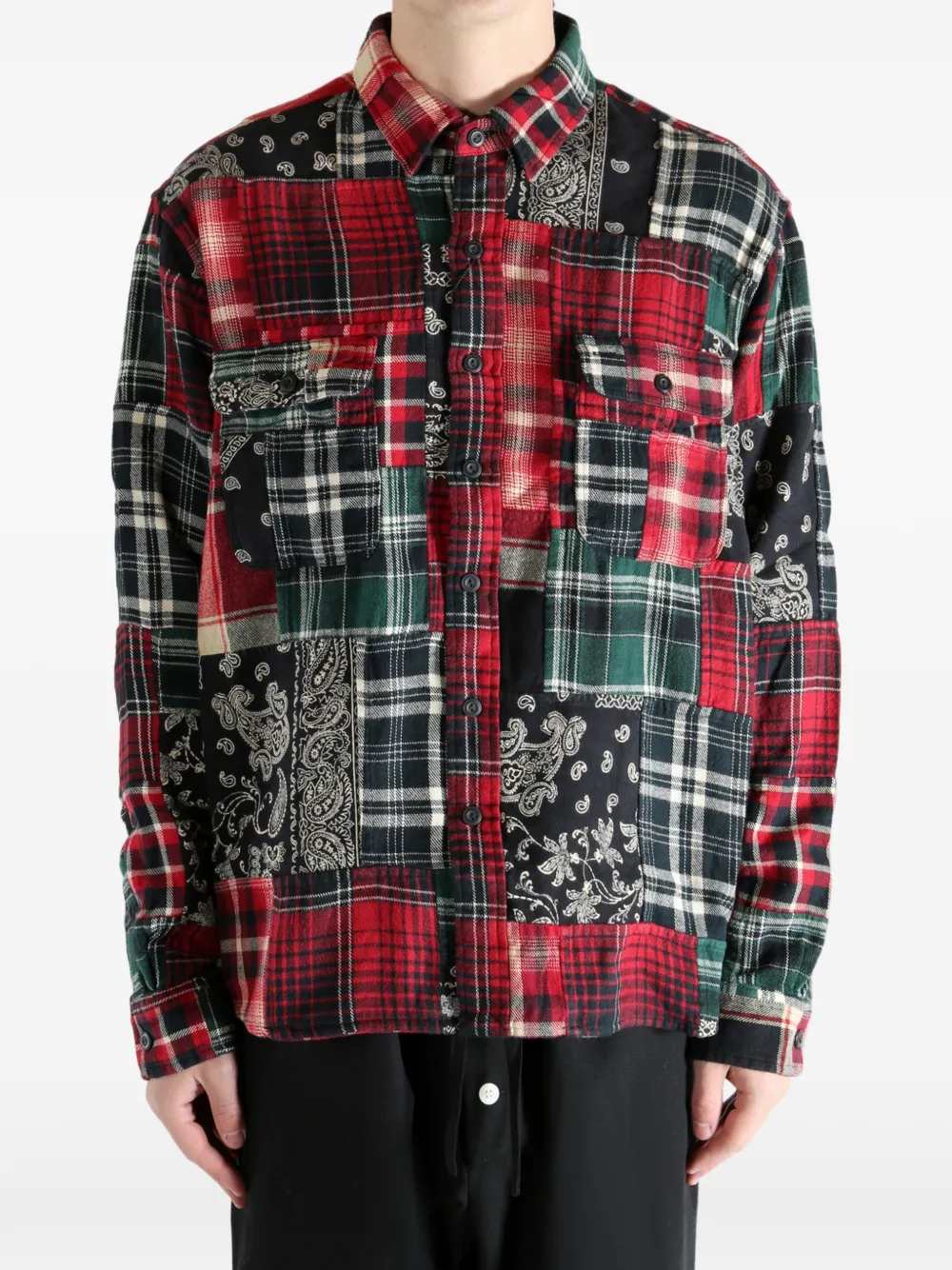 Polo Ralph Lauren patchwork checked shirt - Rood