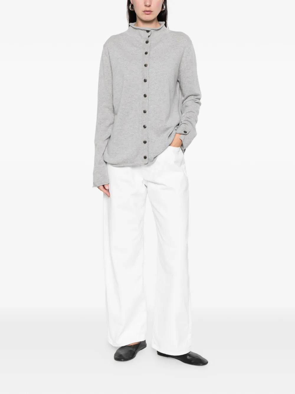 Lisa Yang button roll-neck sweater | Cardigans | Image 2