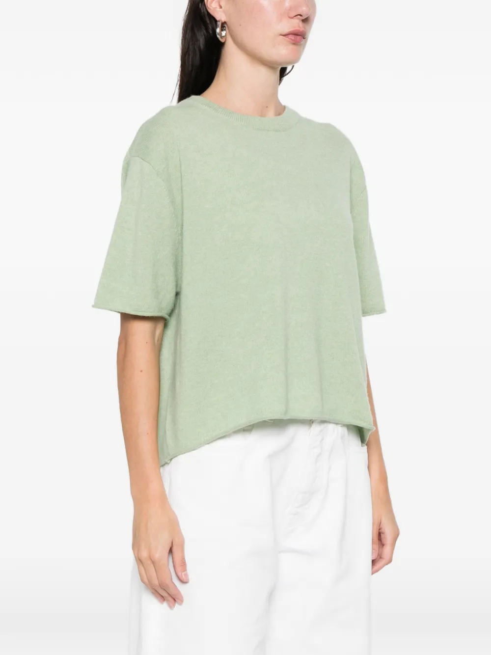 Lisa Yang Short-sleeve Sweater In Green