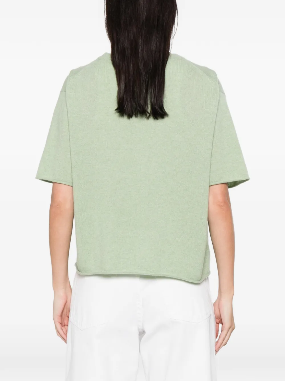 Lisa Yang Short-sleeve Sweater In Green