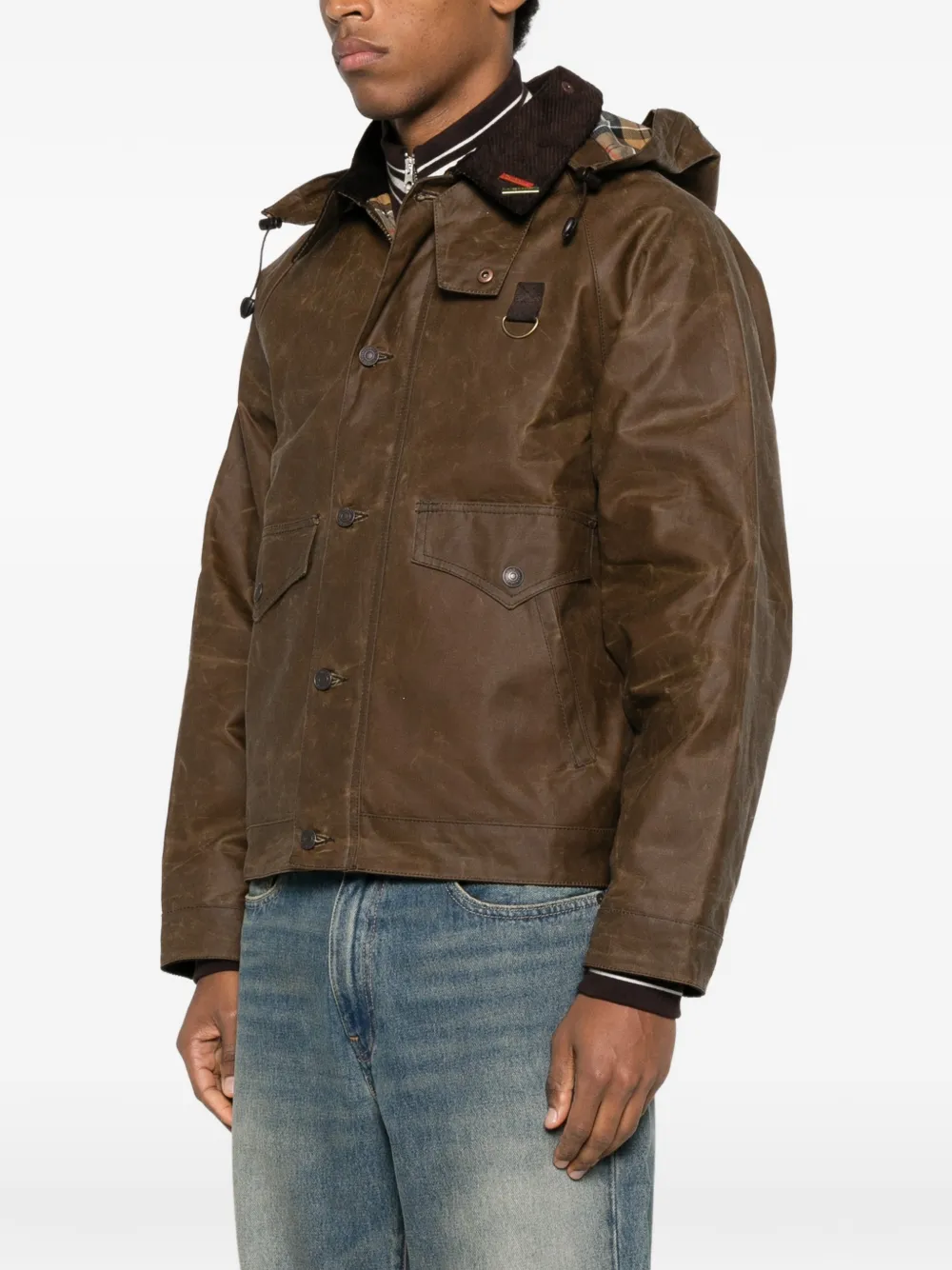 Barbour X Levi's Corduroy-collar Jacket In Brown