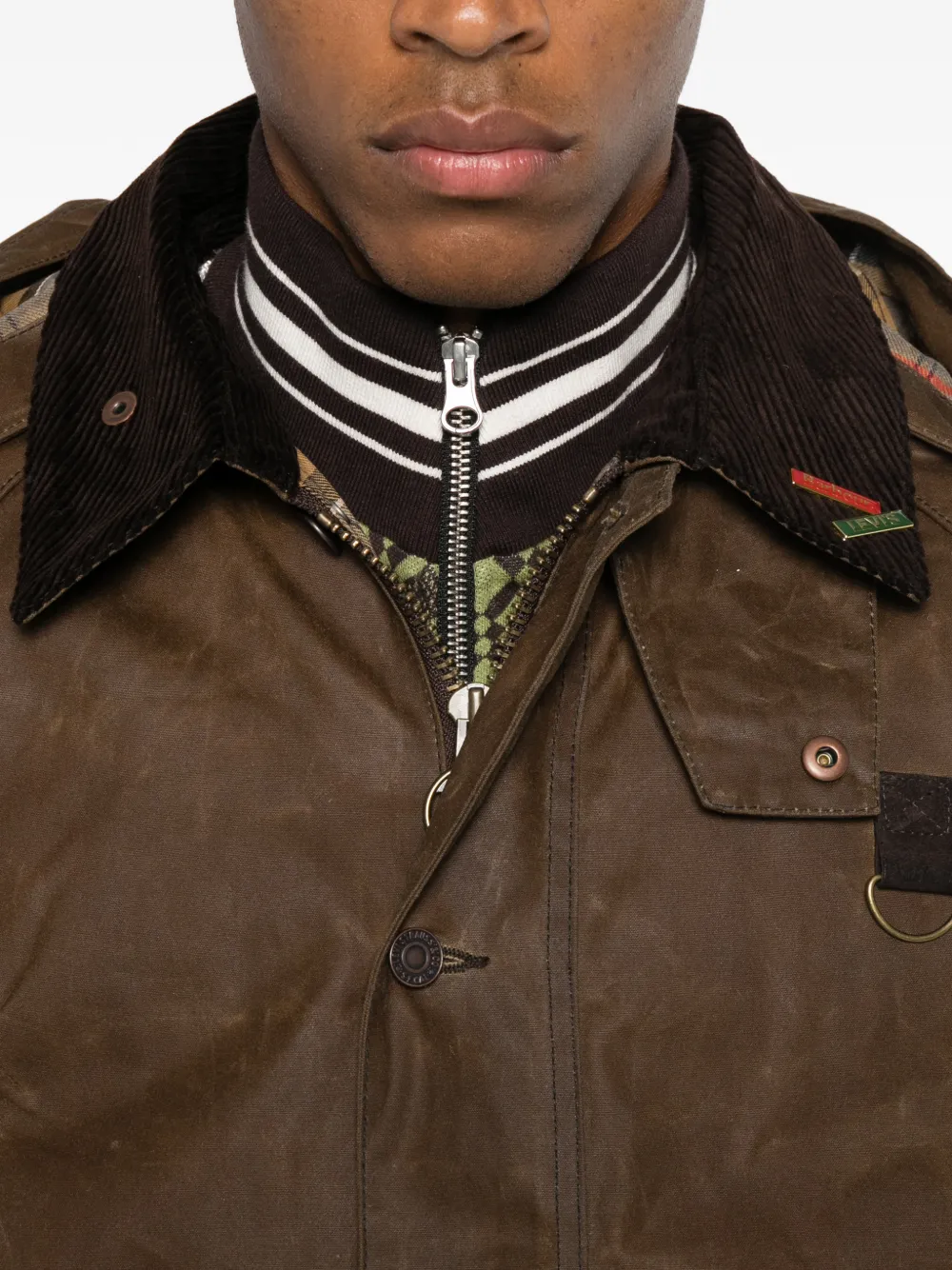 Barbour X Levi's Corduroy-collar Jacket In Brown